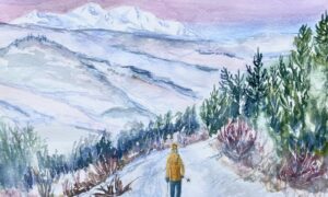 PAINTING A WINTER SUNRISE PAINTING A WINTER SUNRISE